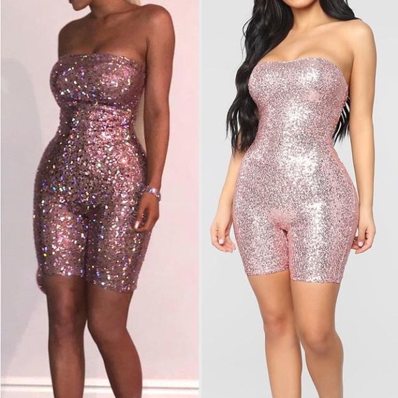 FASHION NOVA sparkle romper - Picture 2 of 5